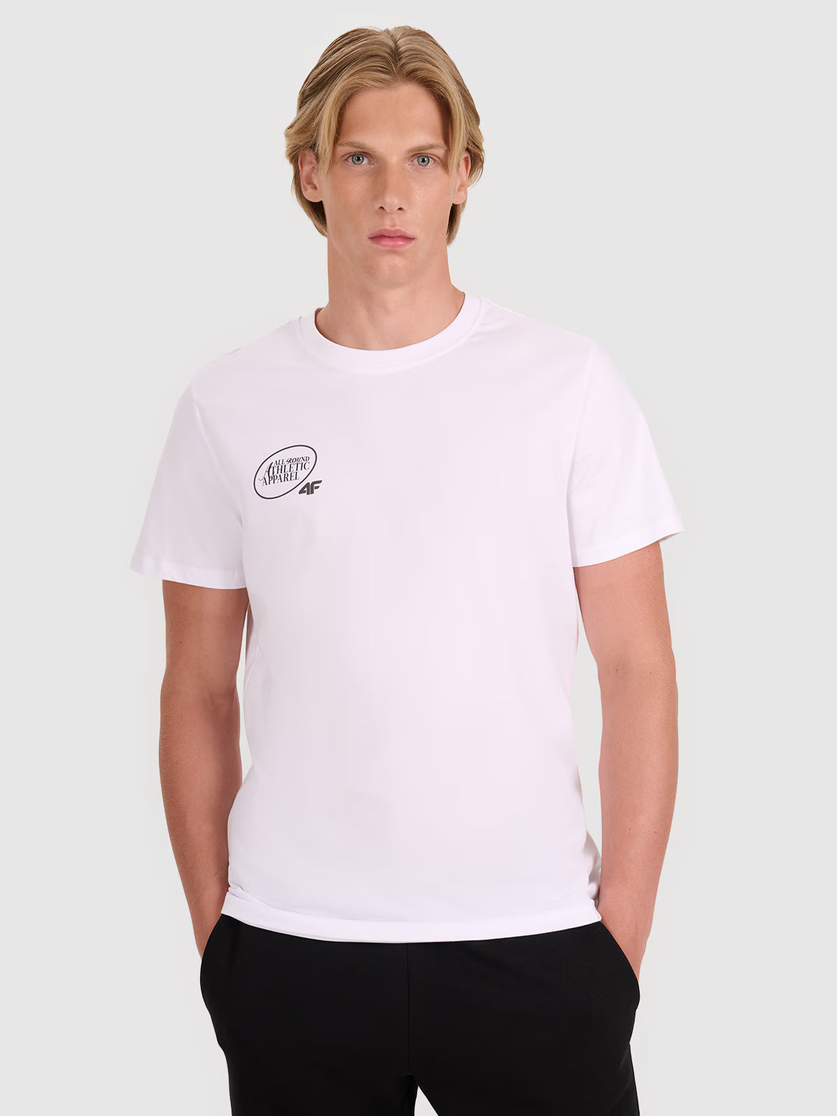 T-shirt regular z nadrukiem męski