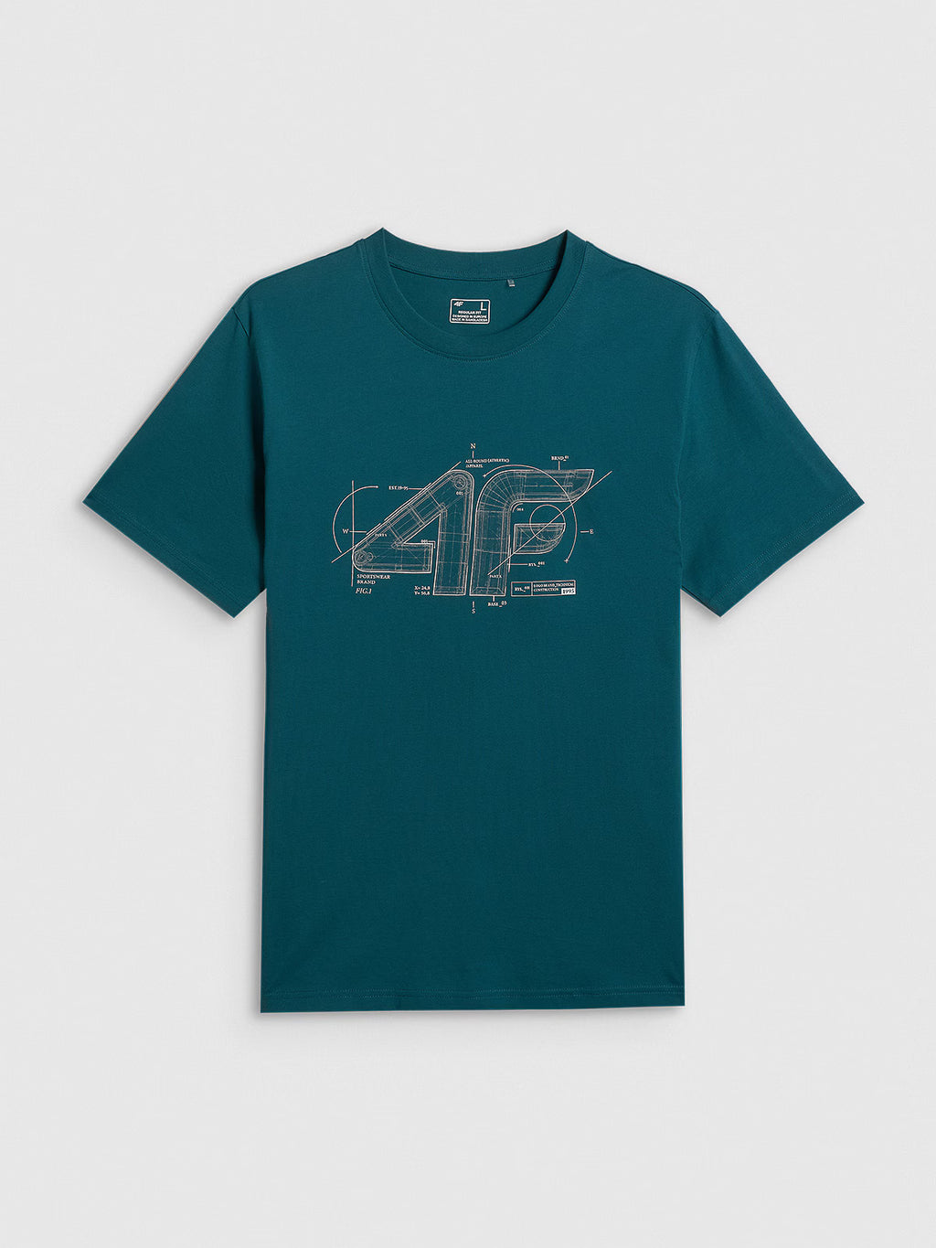 T-shirt regular z nadrukiem męski