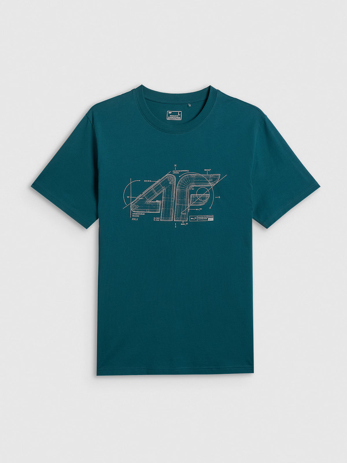T-shirt regular z nadrukiem męski