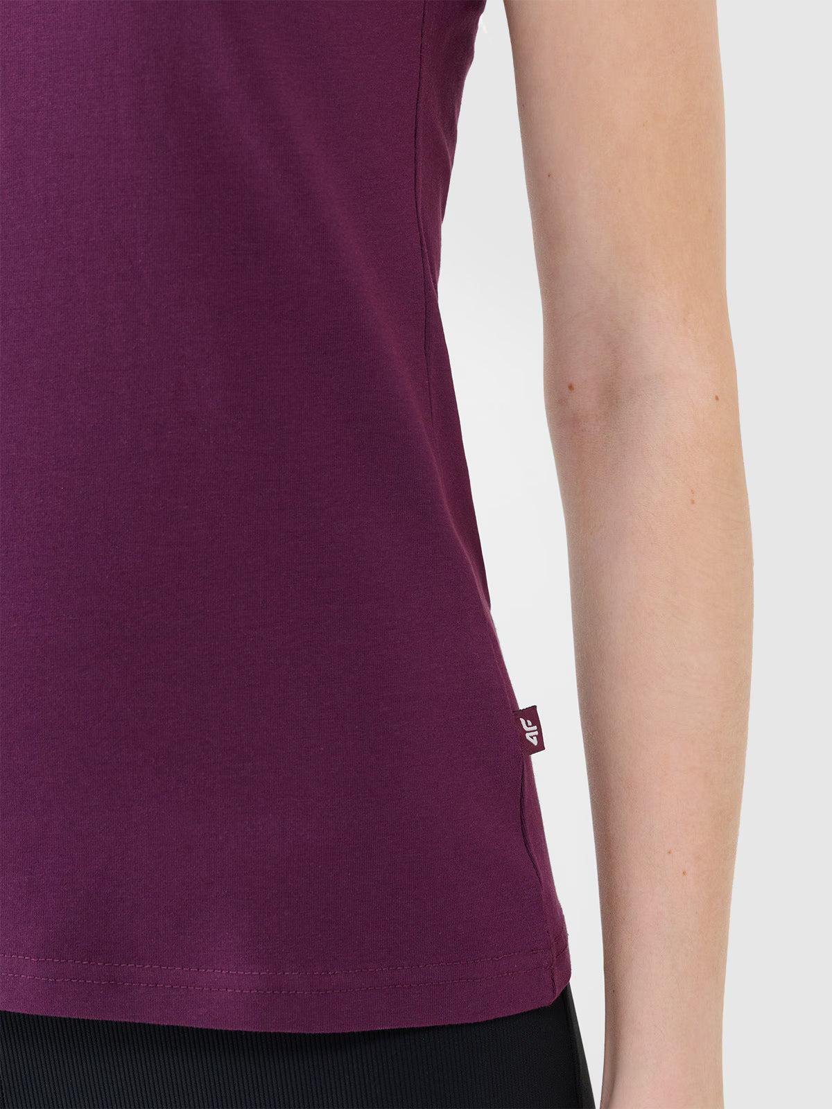 T-shirt slim gładki damski