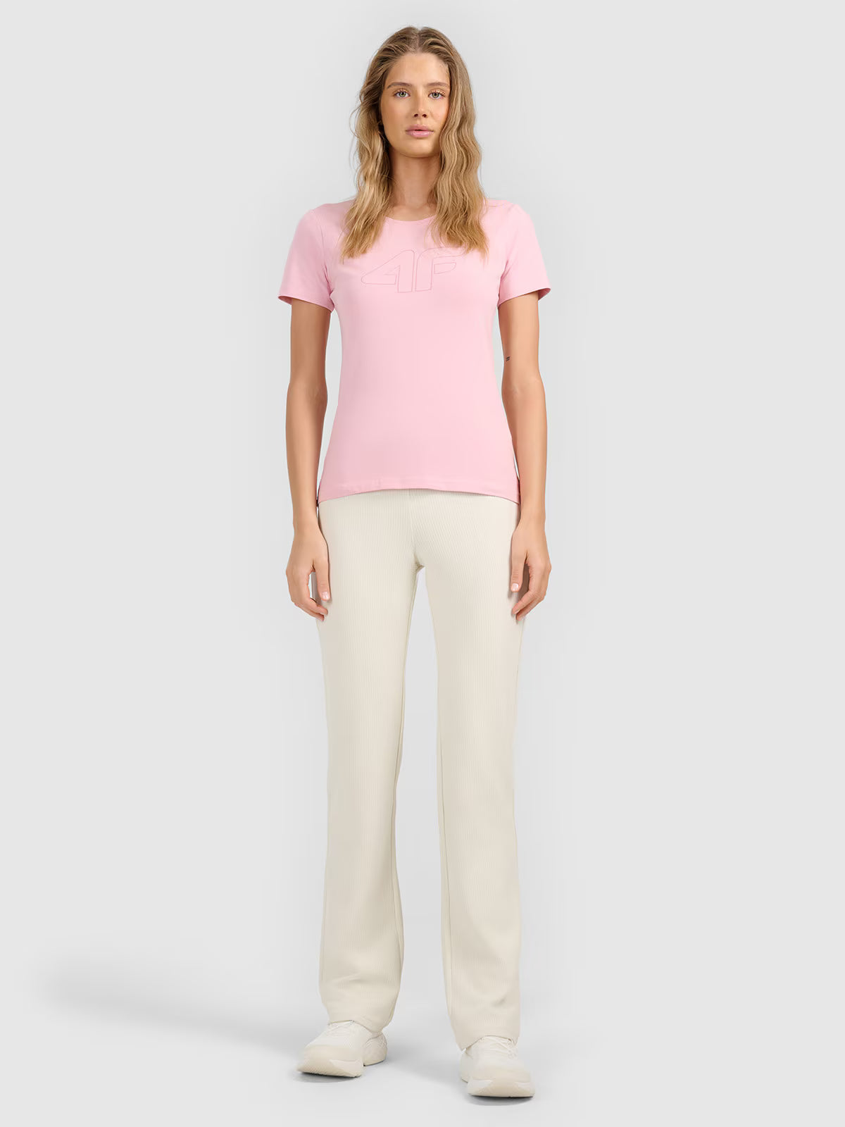 T-shirt slim z nadrukiem damski