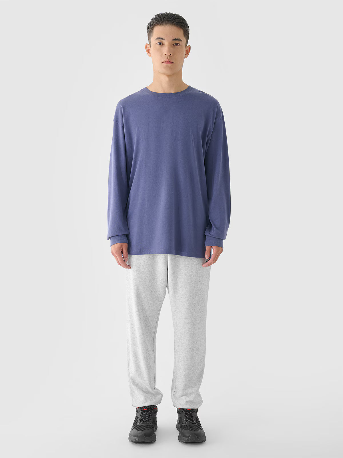 Longsleeve oversize z nadrukiem męski