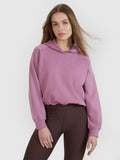 Bluza dresowa cropped nierozpinana z kapturem damska 4F x Anna Lewandowska