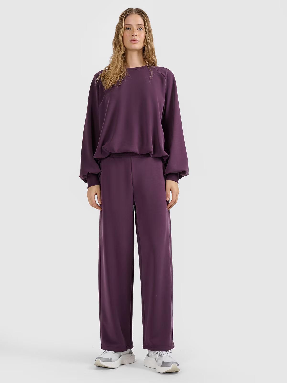 Bluza dresowa nierozpinana z modalem damska