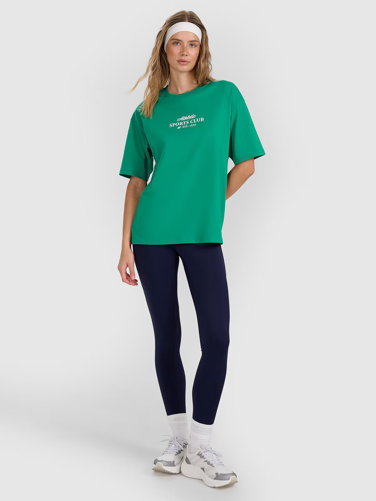 T-shirt oversize z nadrukiem damski