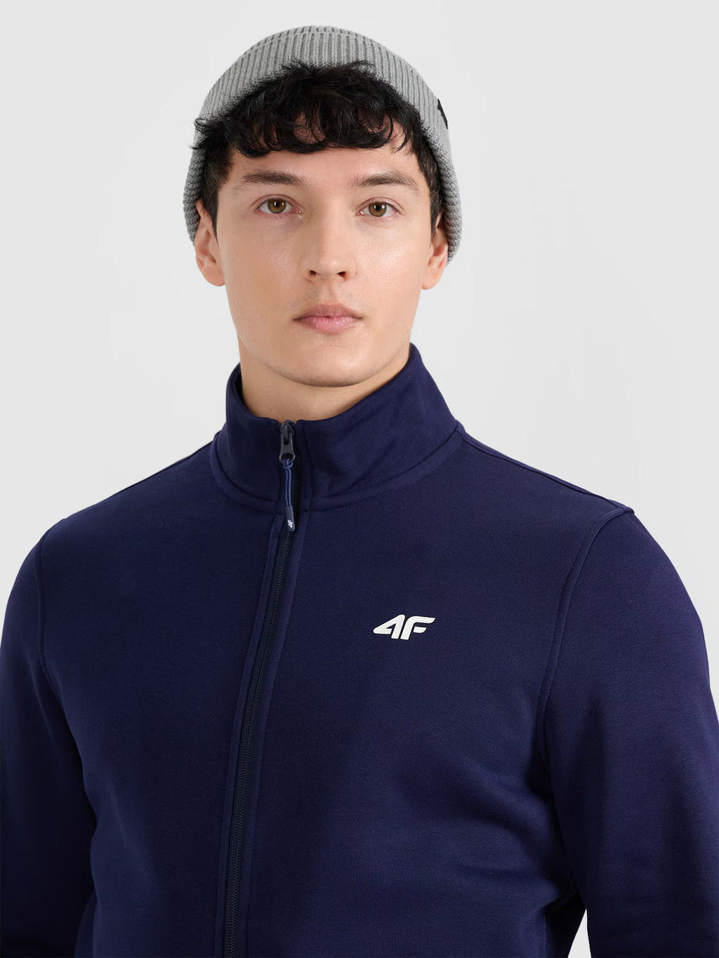 Bluza dresowa rozpinana bez kaptura męska