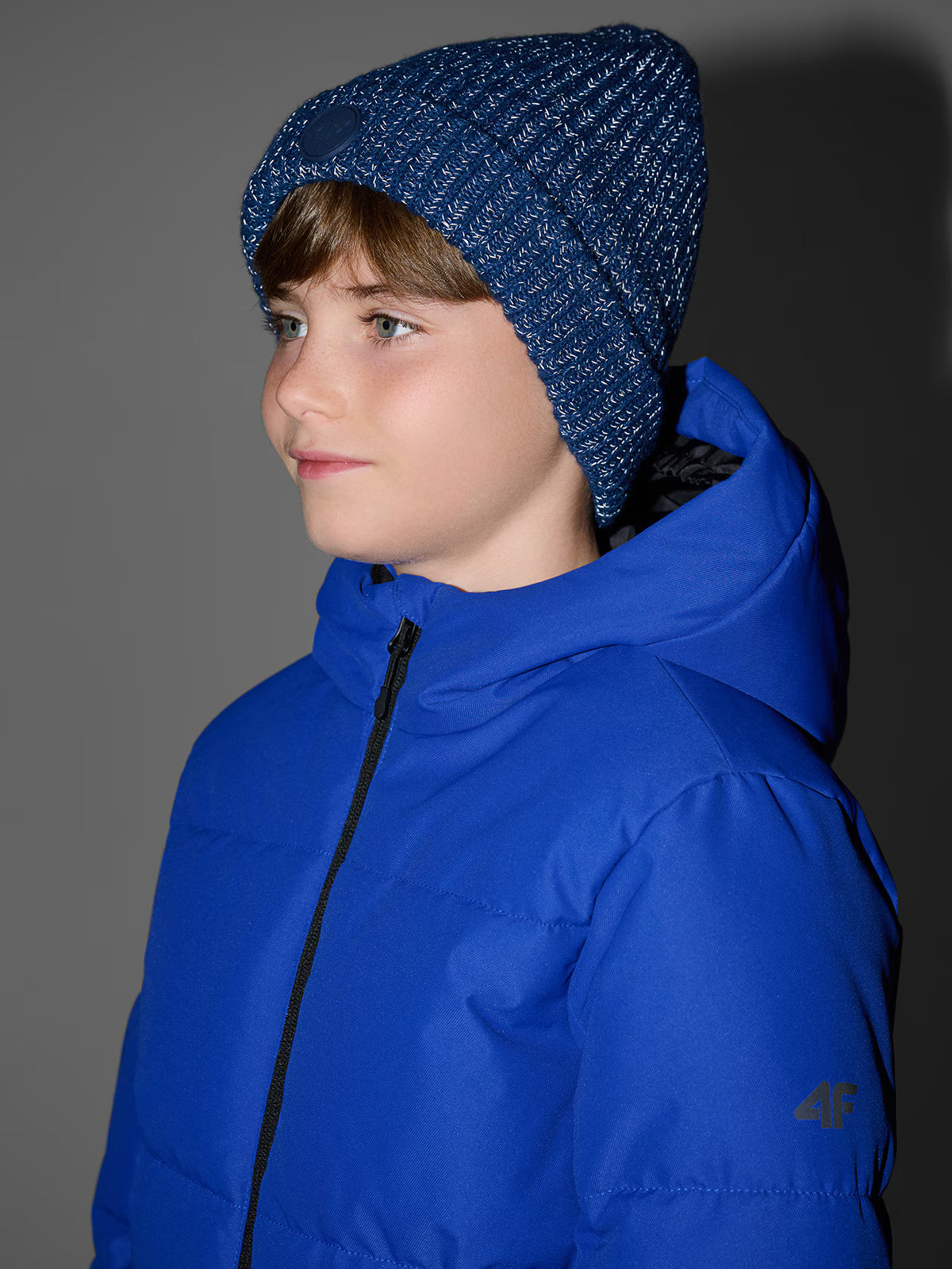 Czapka beanie odblaskowa chłopięca