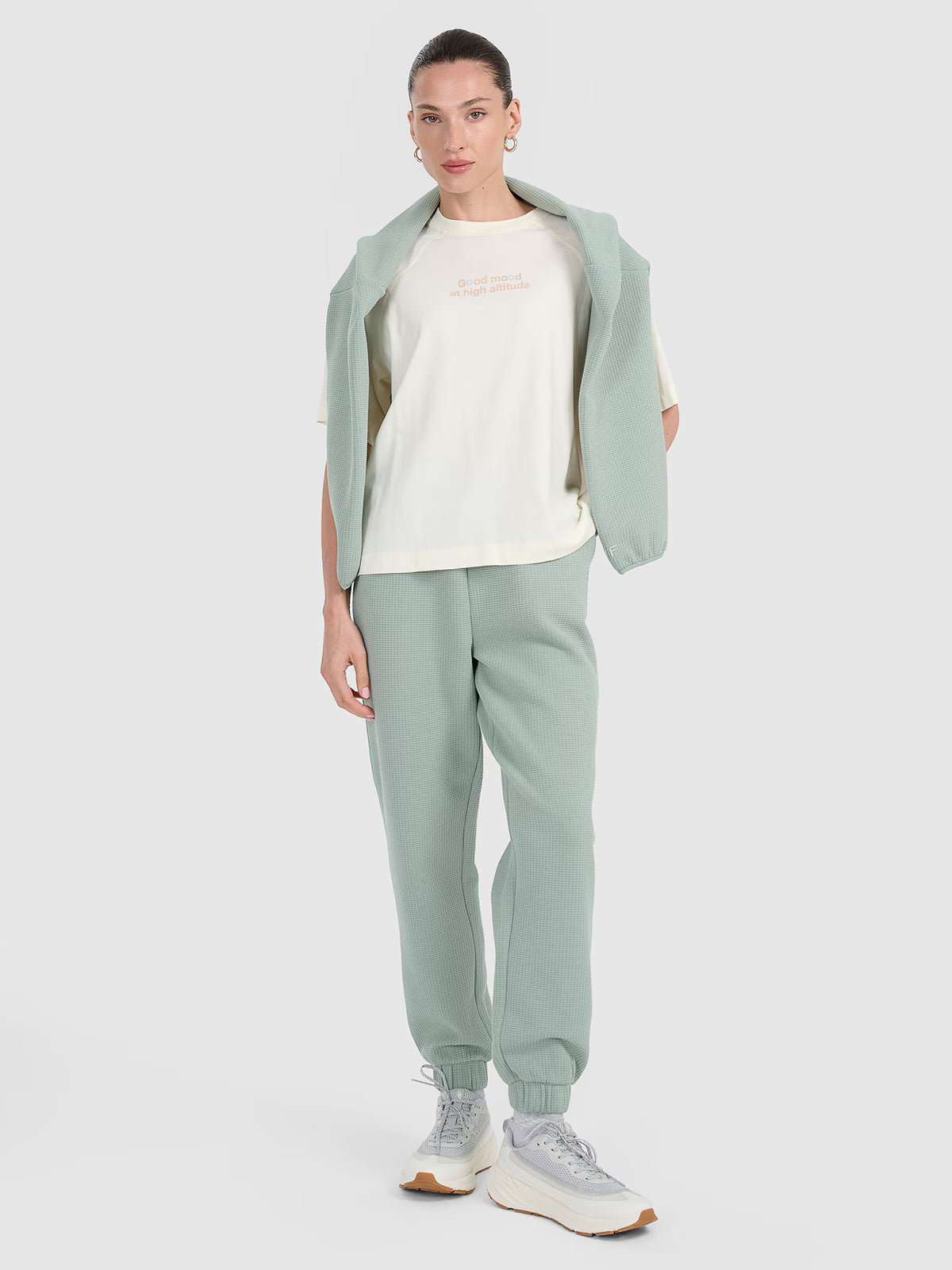 T-shirt oversize z nadrukiem damski