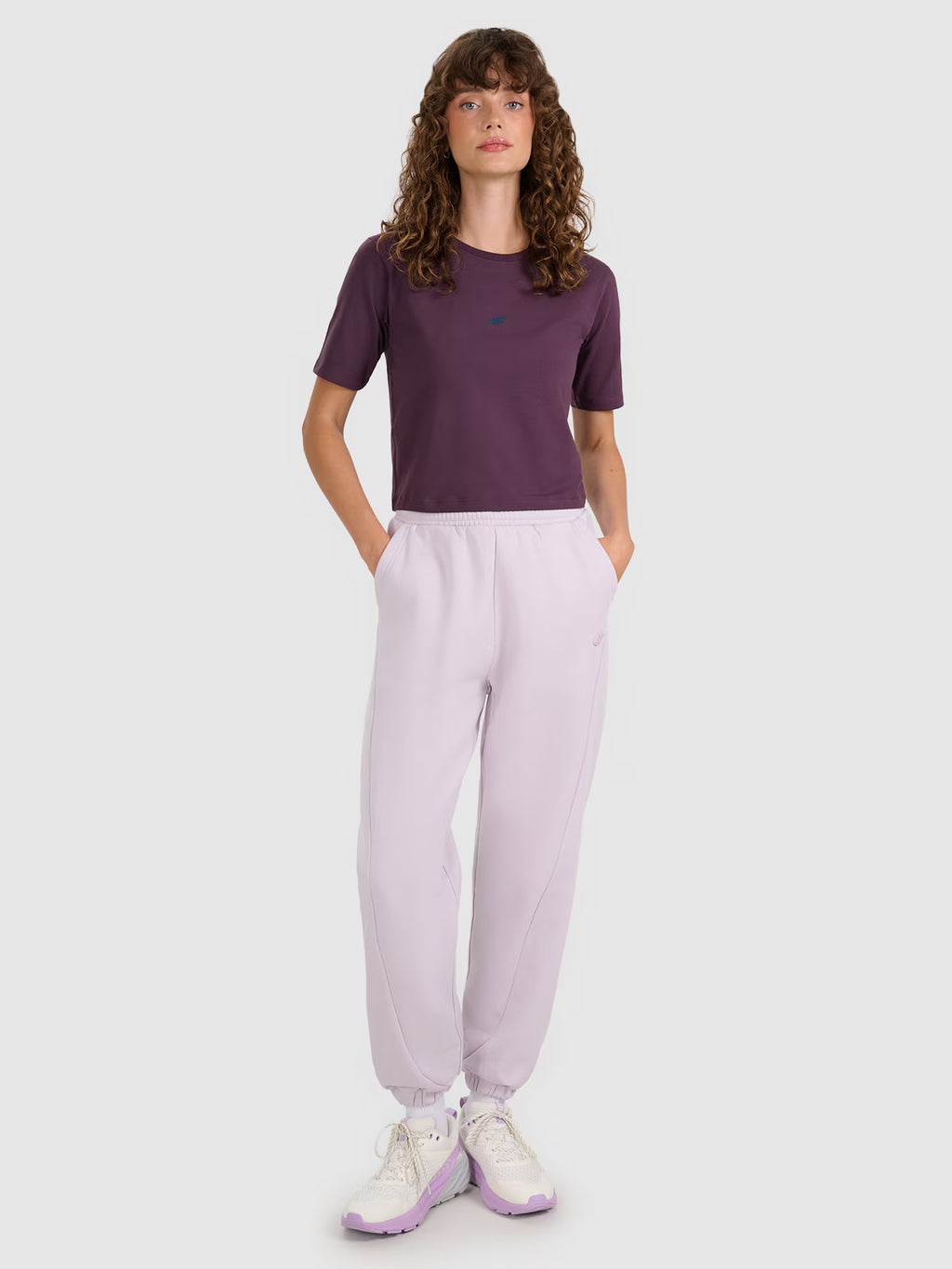 Crop-top slim gładki damski