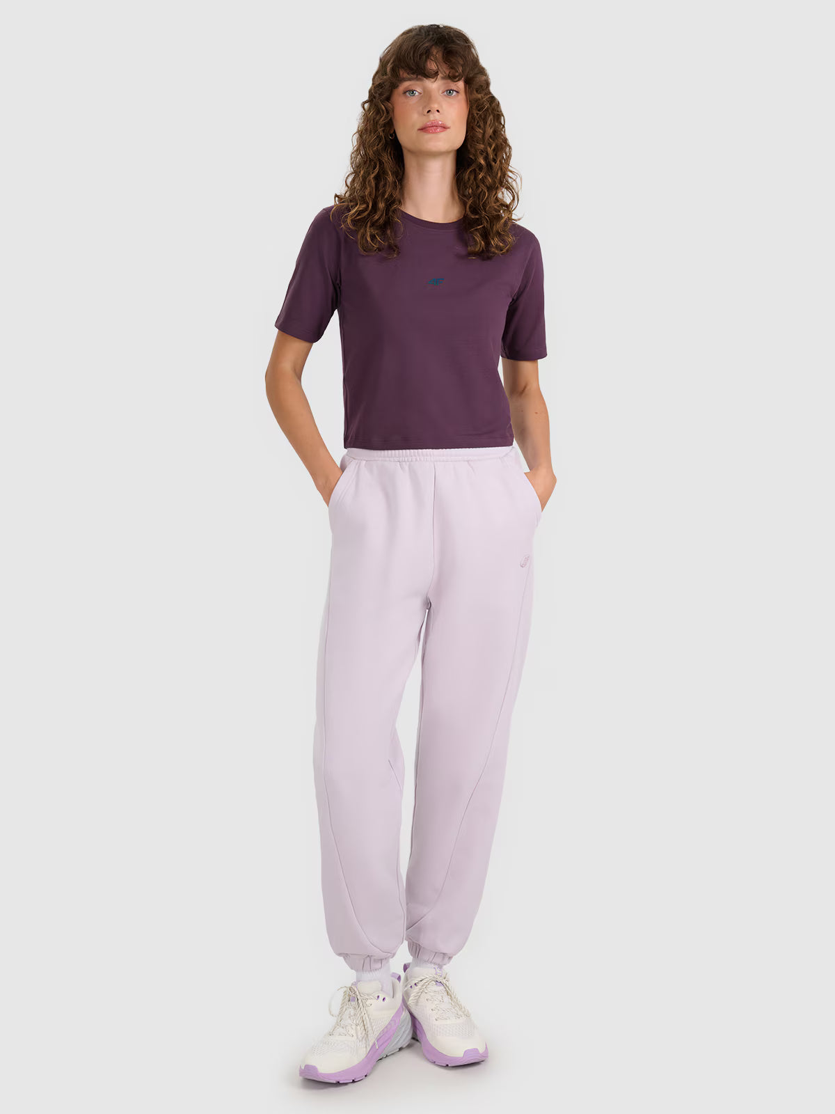 Crop-top slim gładki damski