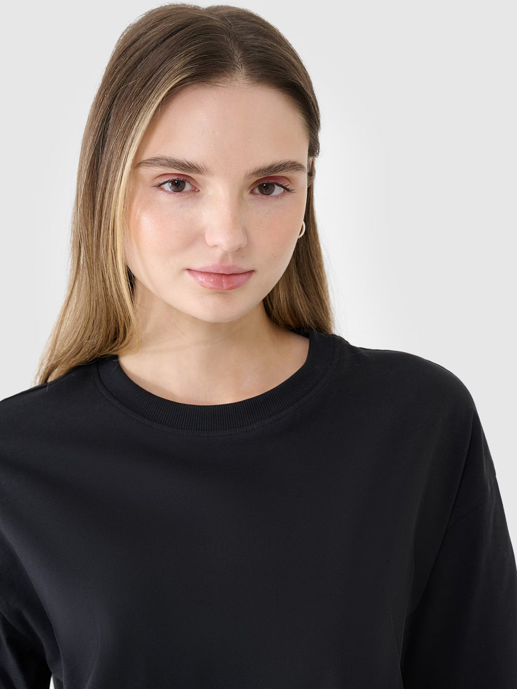 T-shirt oversize gładki damski
