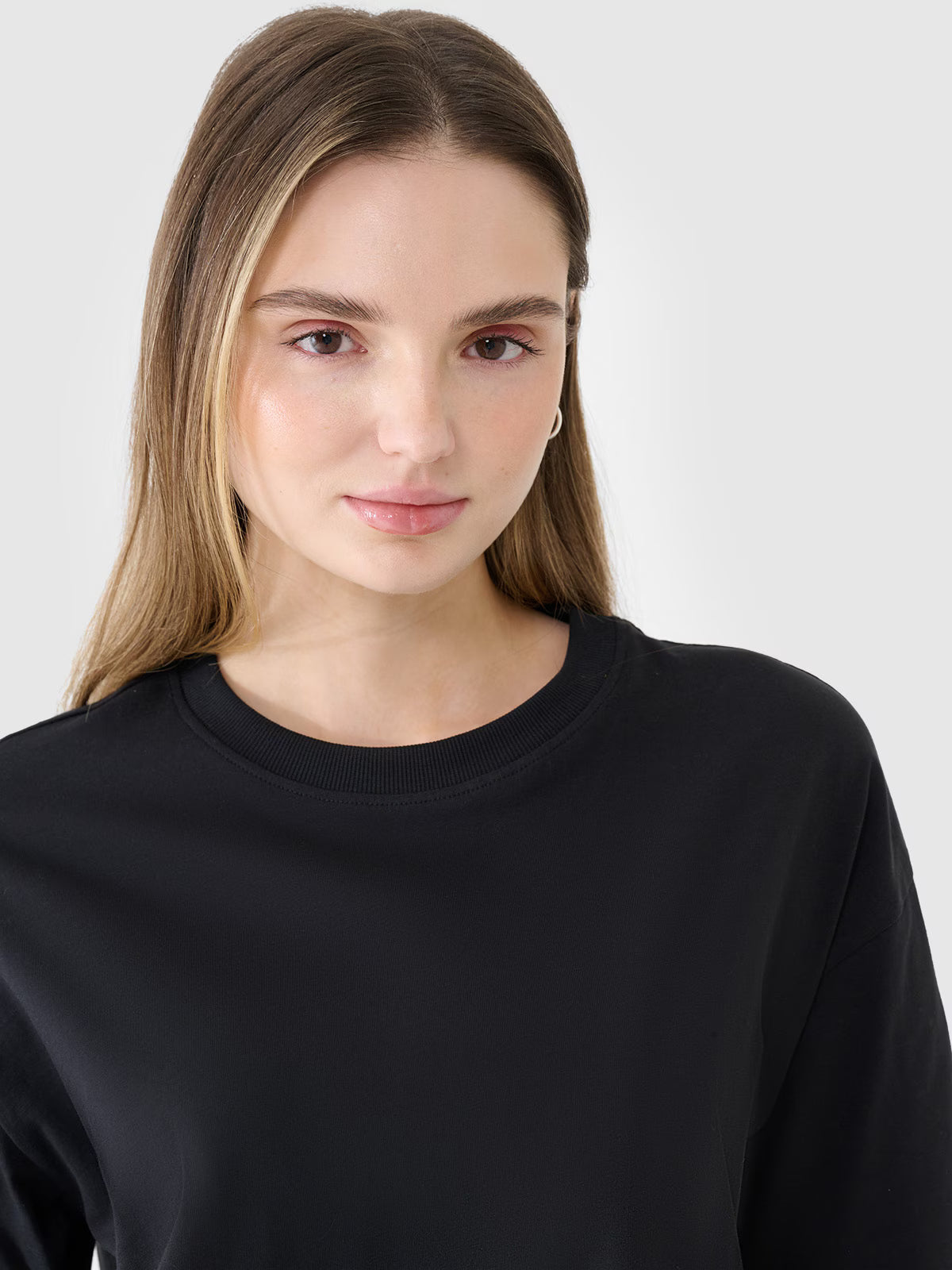 T-shirt oversize gładki damski