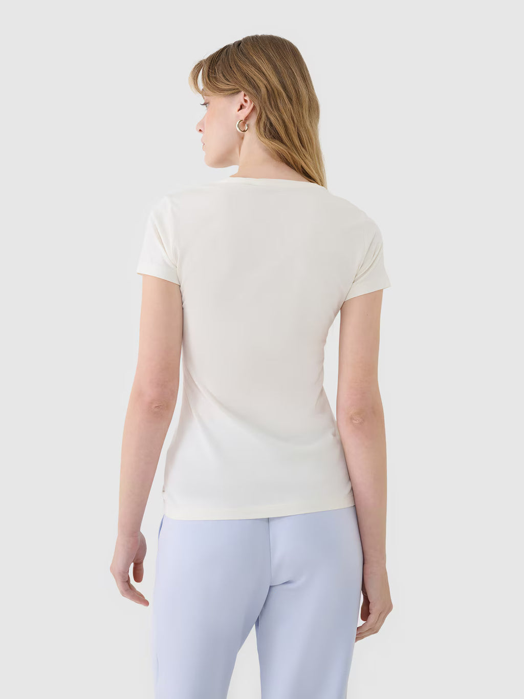 T-shirt slim z modalem damski