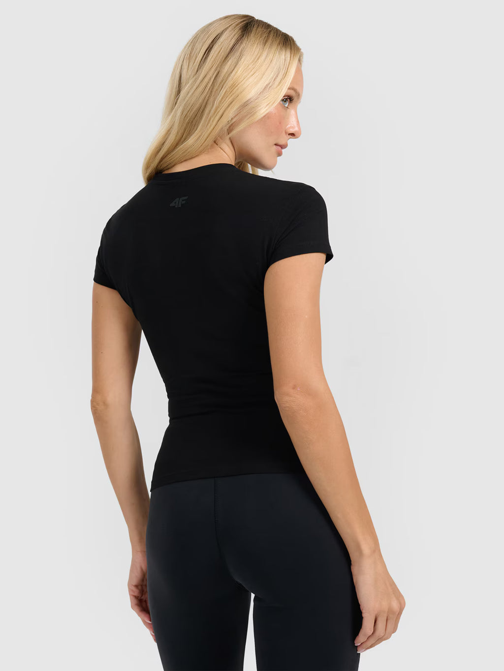 T-shirt slim gładki damski