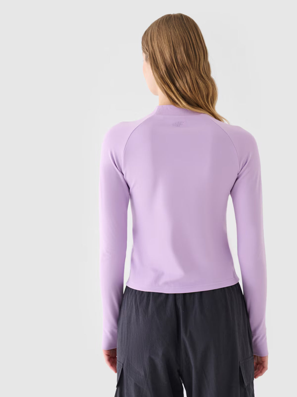 Longsleeve slim gładki damski