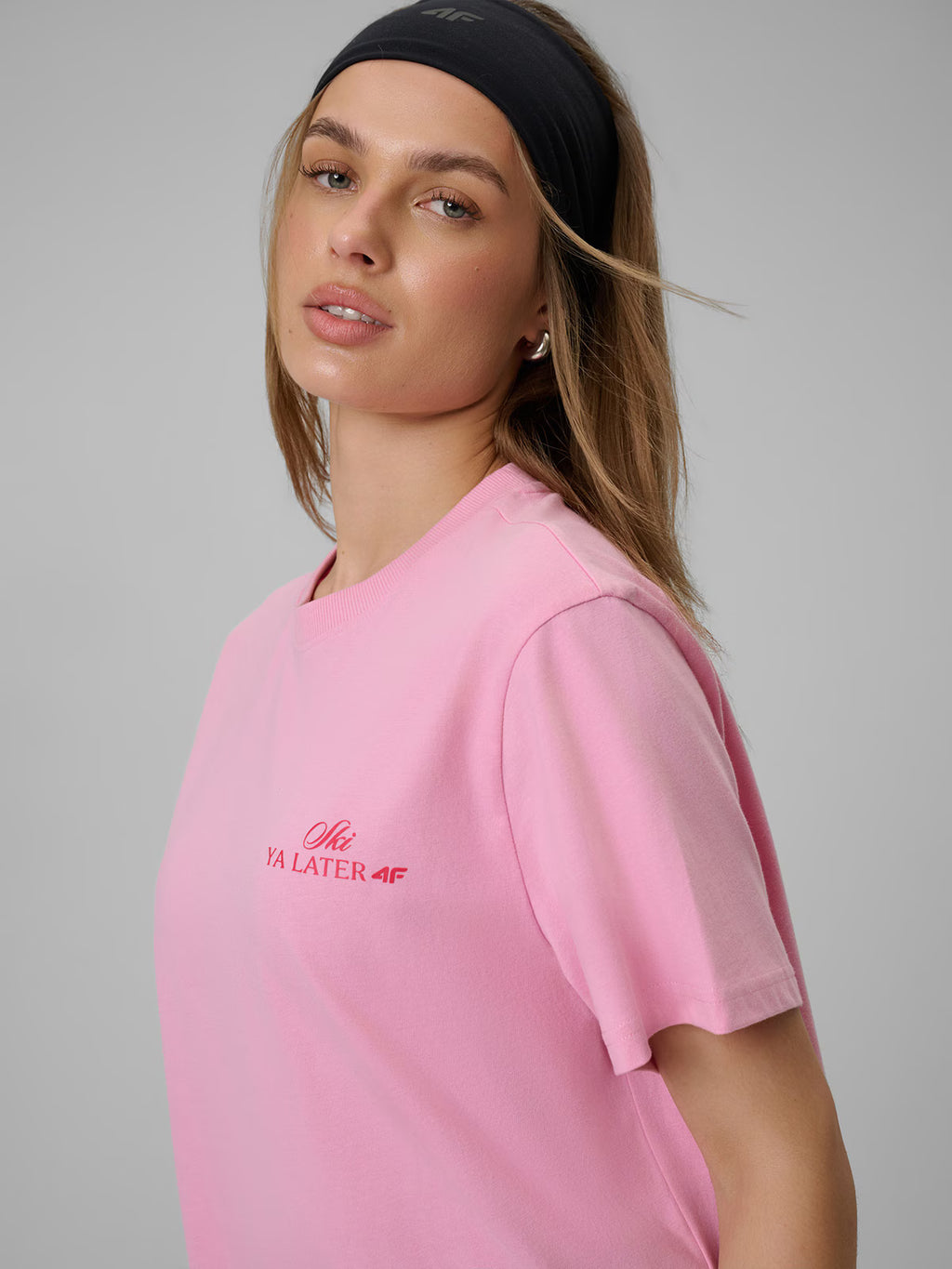 T-shirt loose z nadrukiem damski