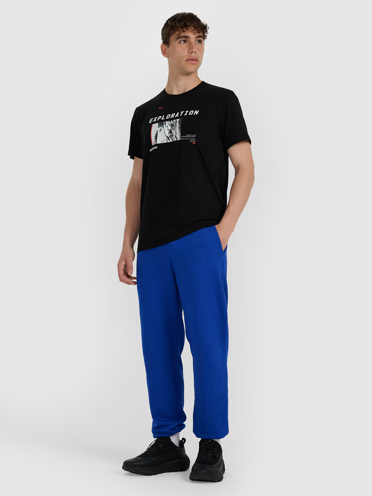 T-shirt regular z nadrukiem męski