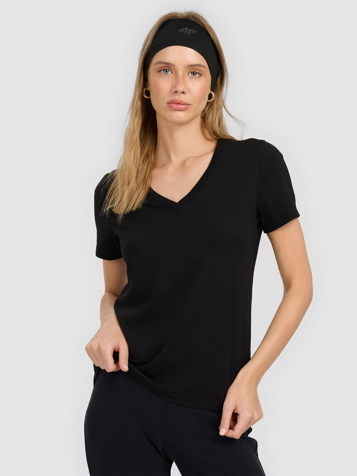 T-shirt regular gładki damski