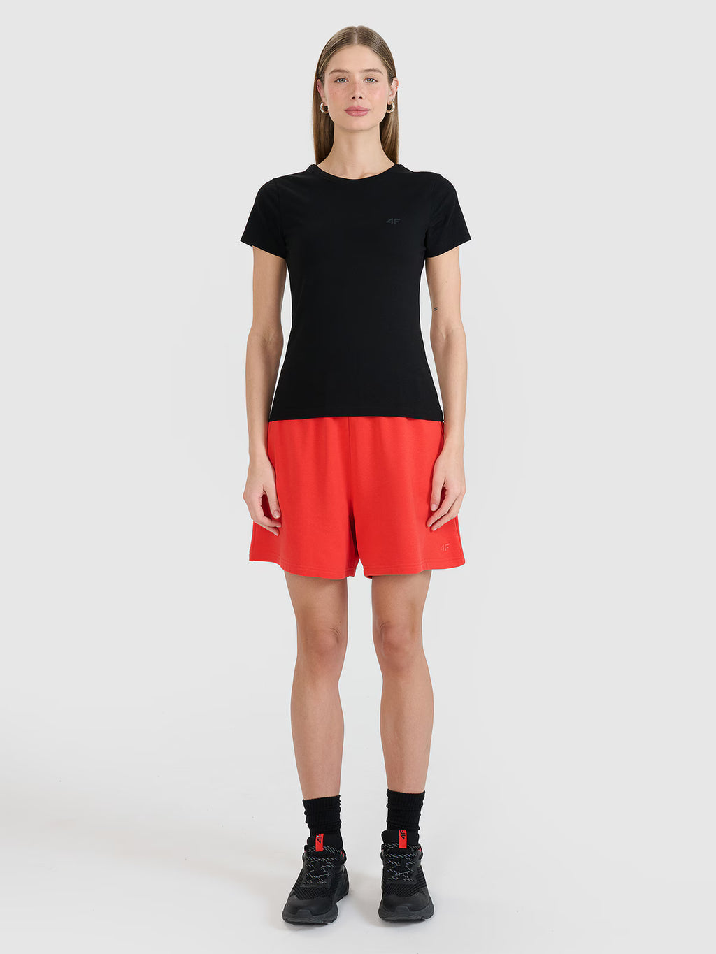 T-shirt slim gładki damski