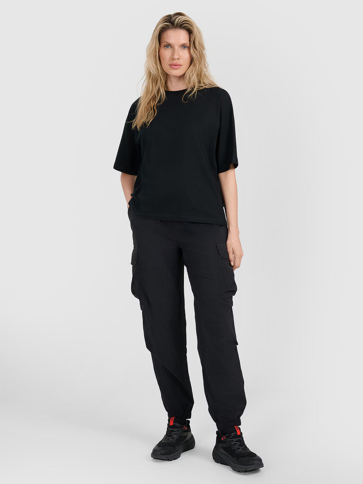 T-shirt oversize gładki damski