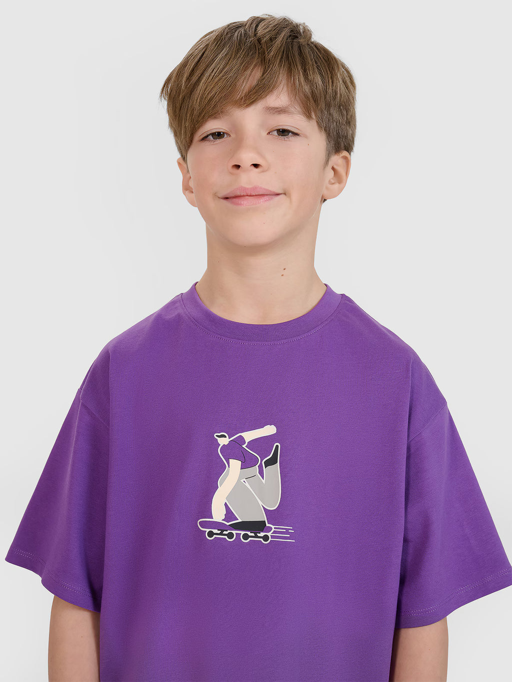 T-shirt oversize z nadrukiem chłopięcy