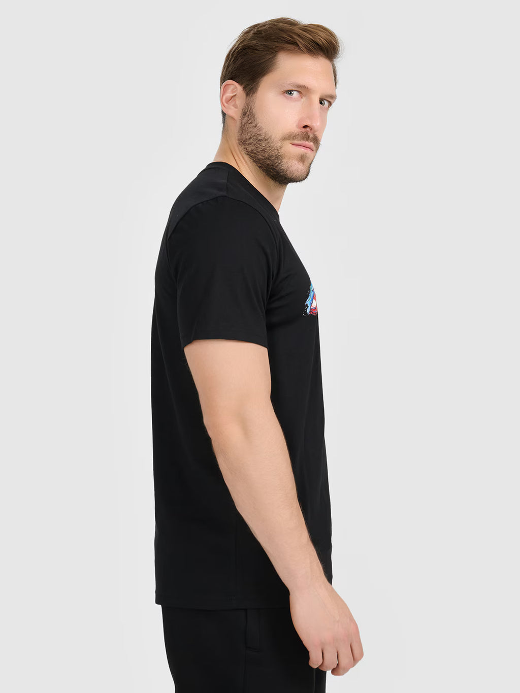 T-shirt regular z nadrukiem męski