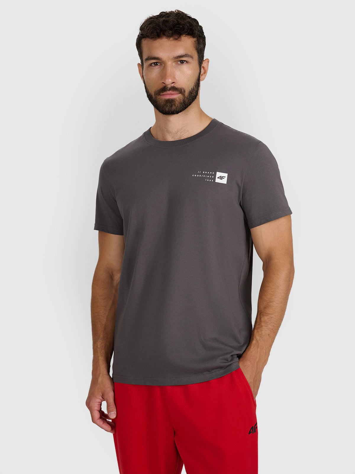 T-shirt regular z nadrukiem męski