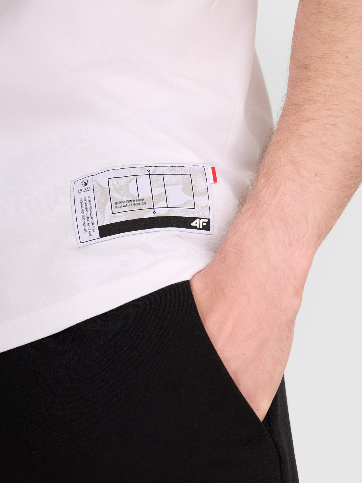 T-shirt regular z nadrukiem siatkarskim męski