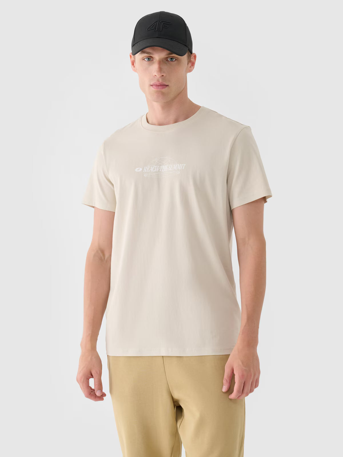 T-shirt regular z nadrukiem męski
