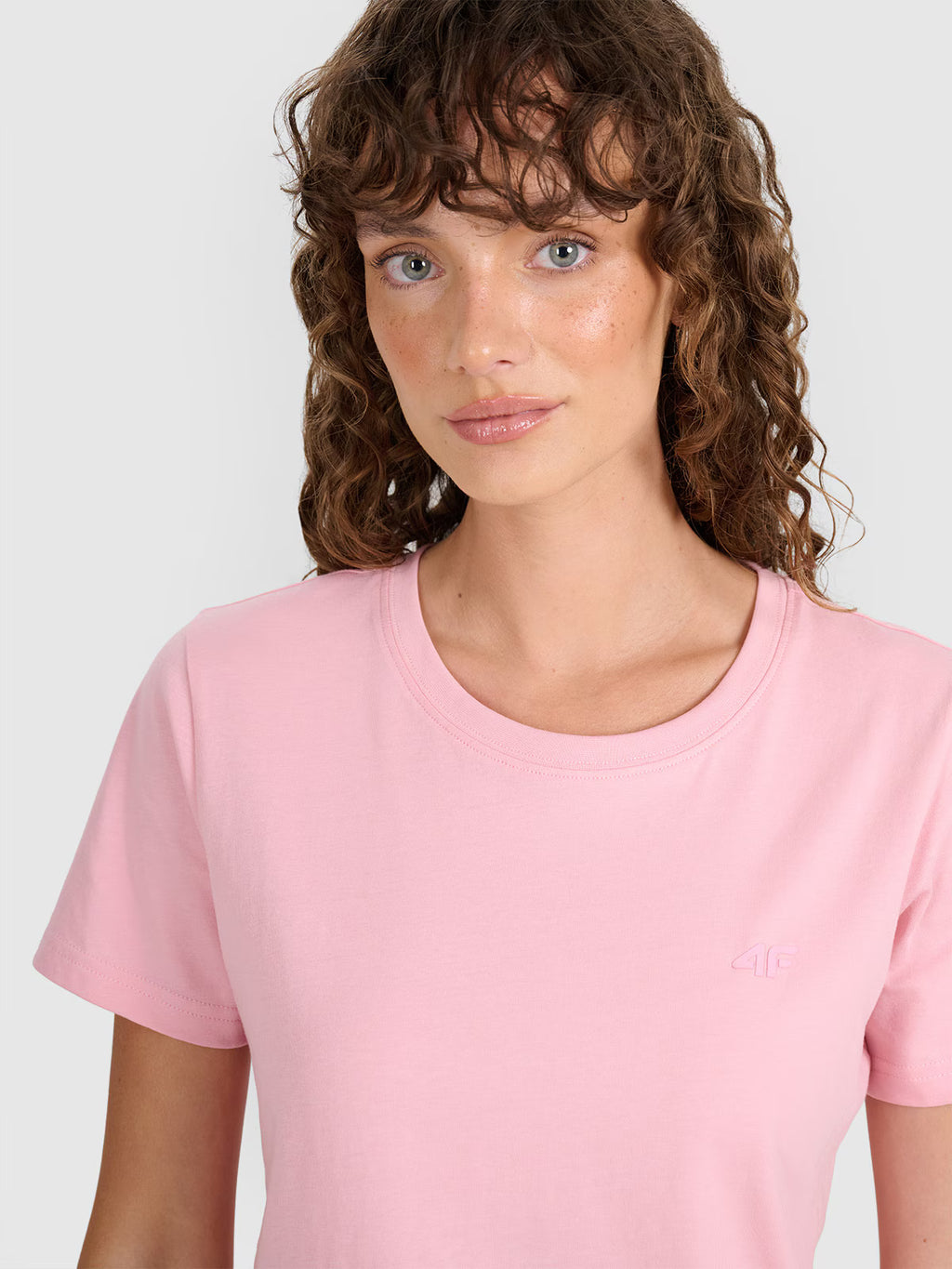 T-shirt regular gładki damski