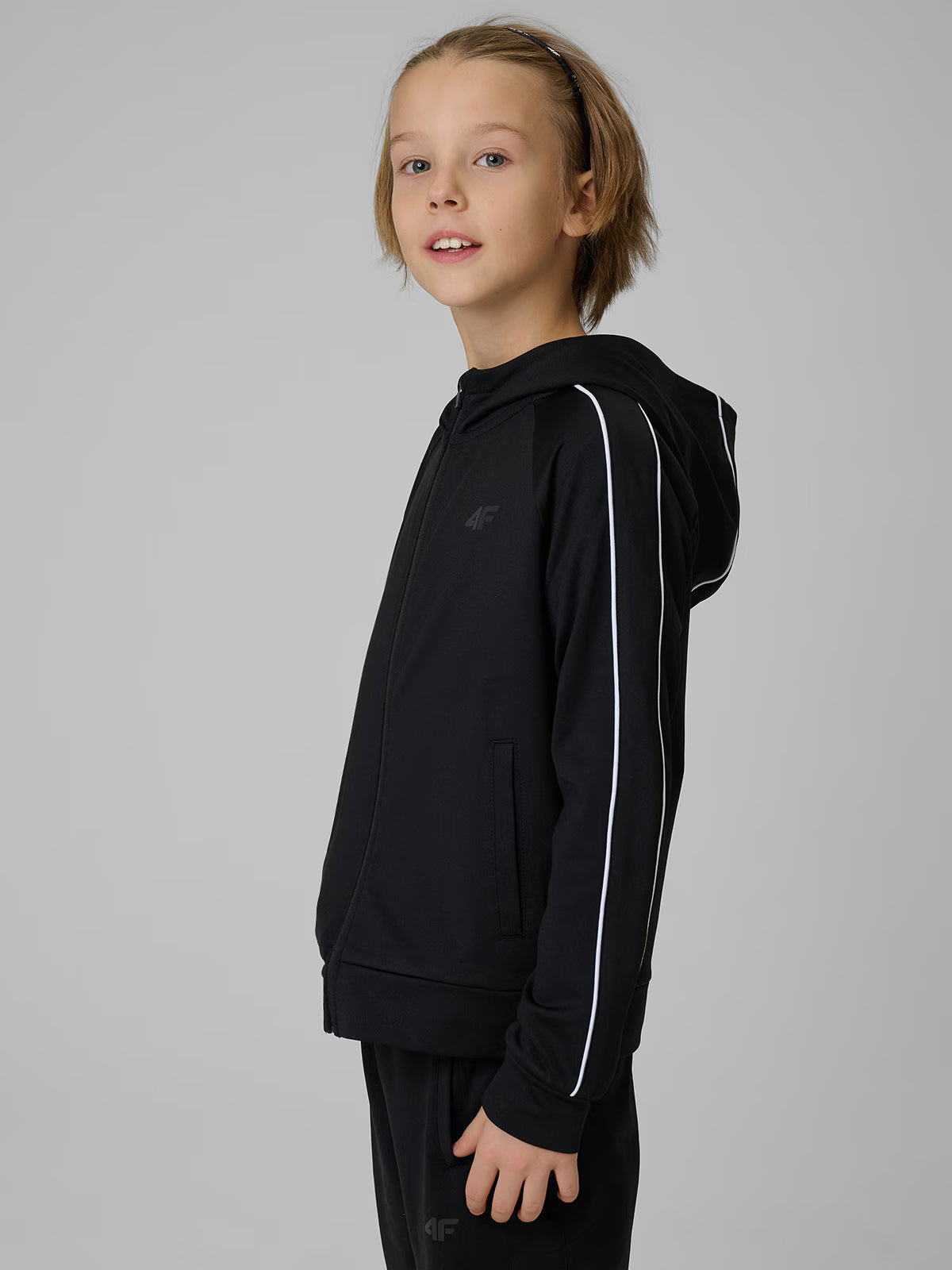 Bluza sportowa regular z kapturem chłopięca