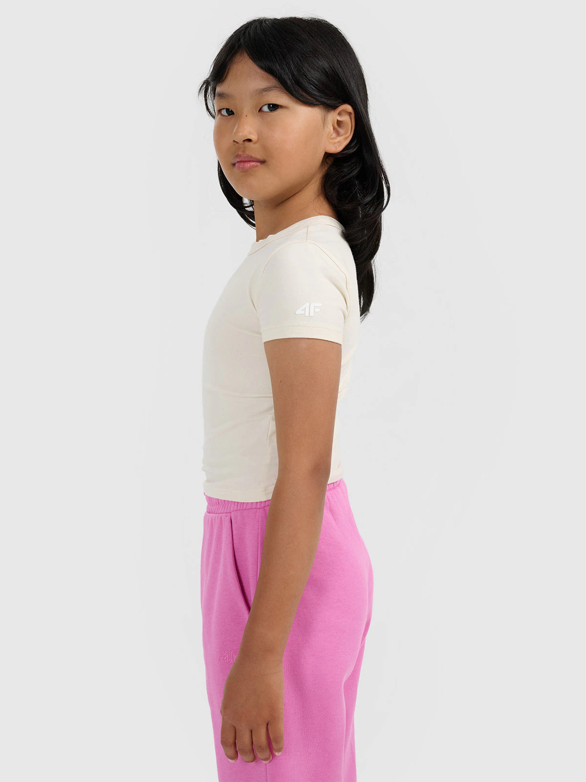 Crop top slim gładki dziewczęcy