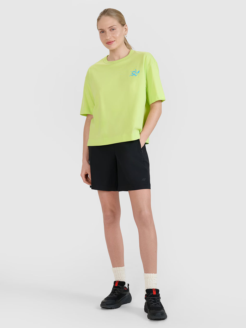 T-shirt regular z nadrukiem damski