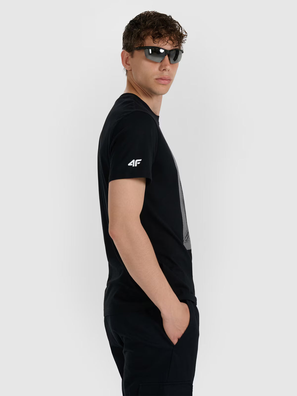 T-shirt regular z nadrukiem męski