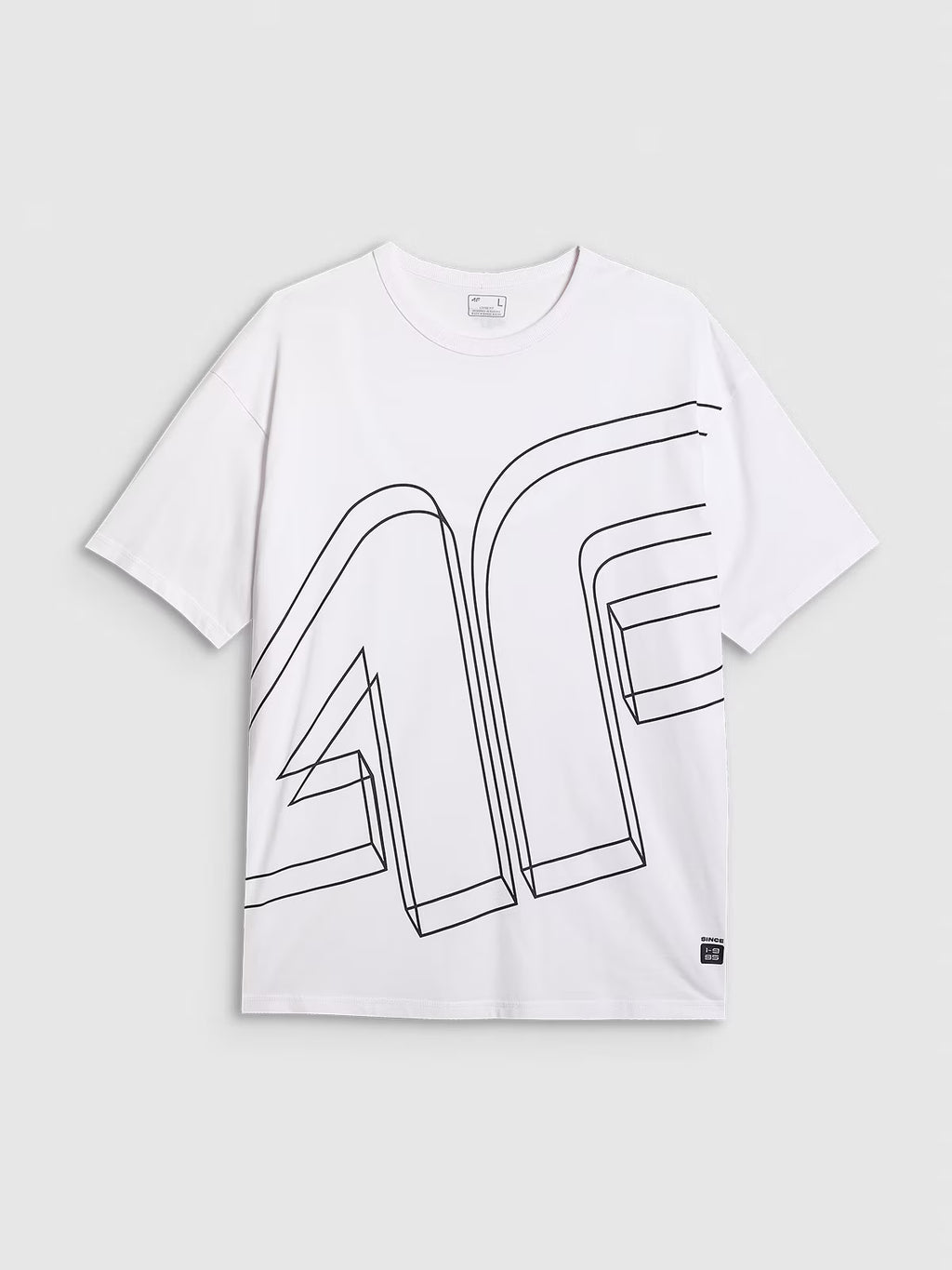 T-shirt oversize z nadrukiem męski
