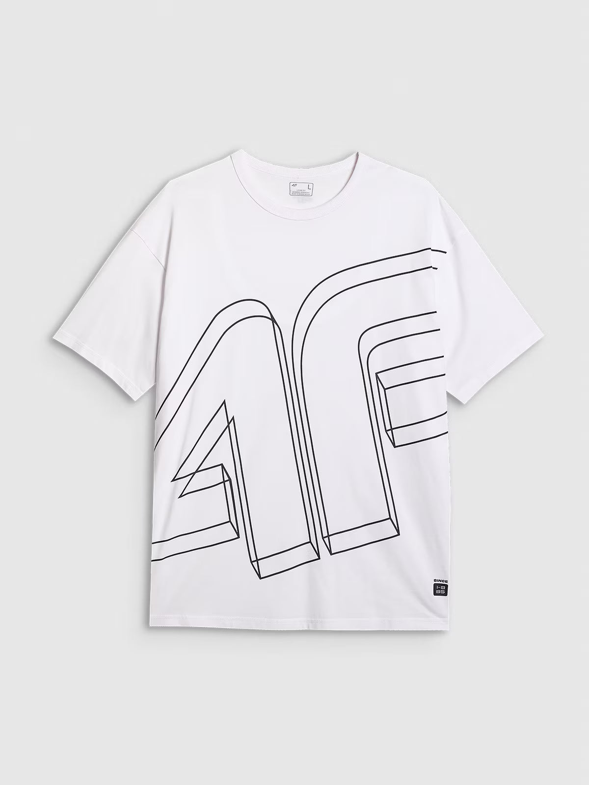 T-shirt oversize z nadrukiem męski