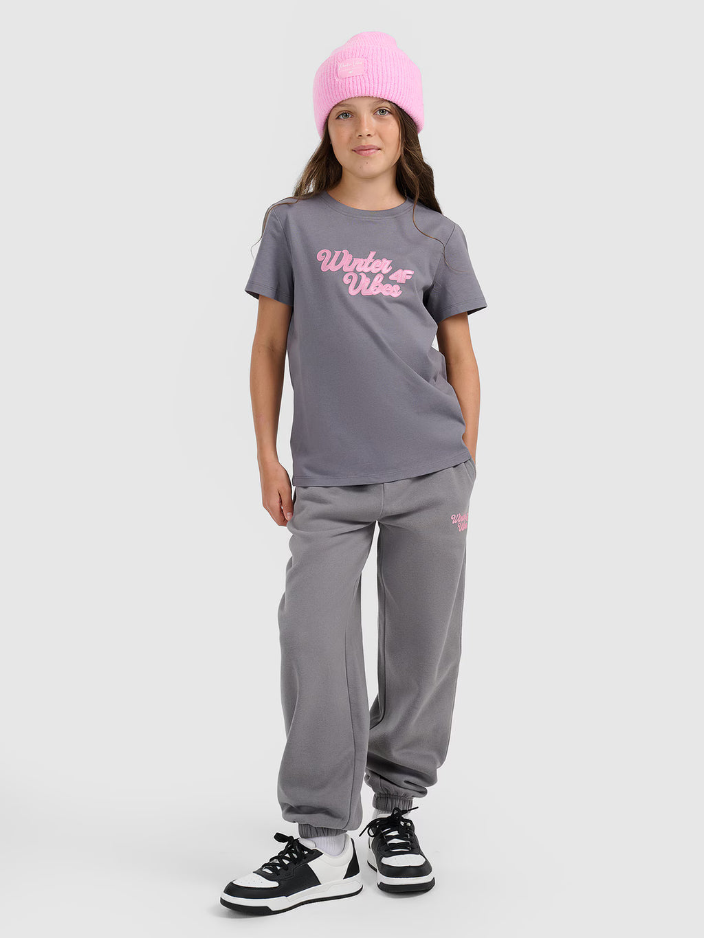 T-shirt regular z nadrukiem dziewczęcy
