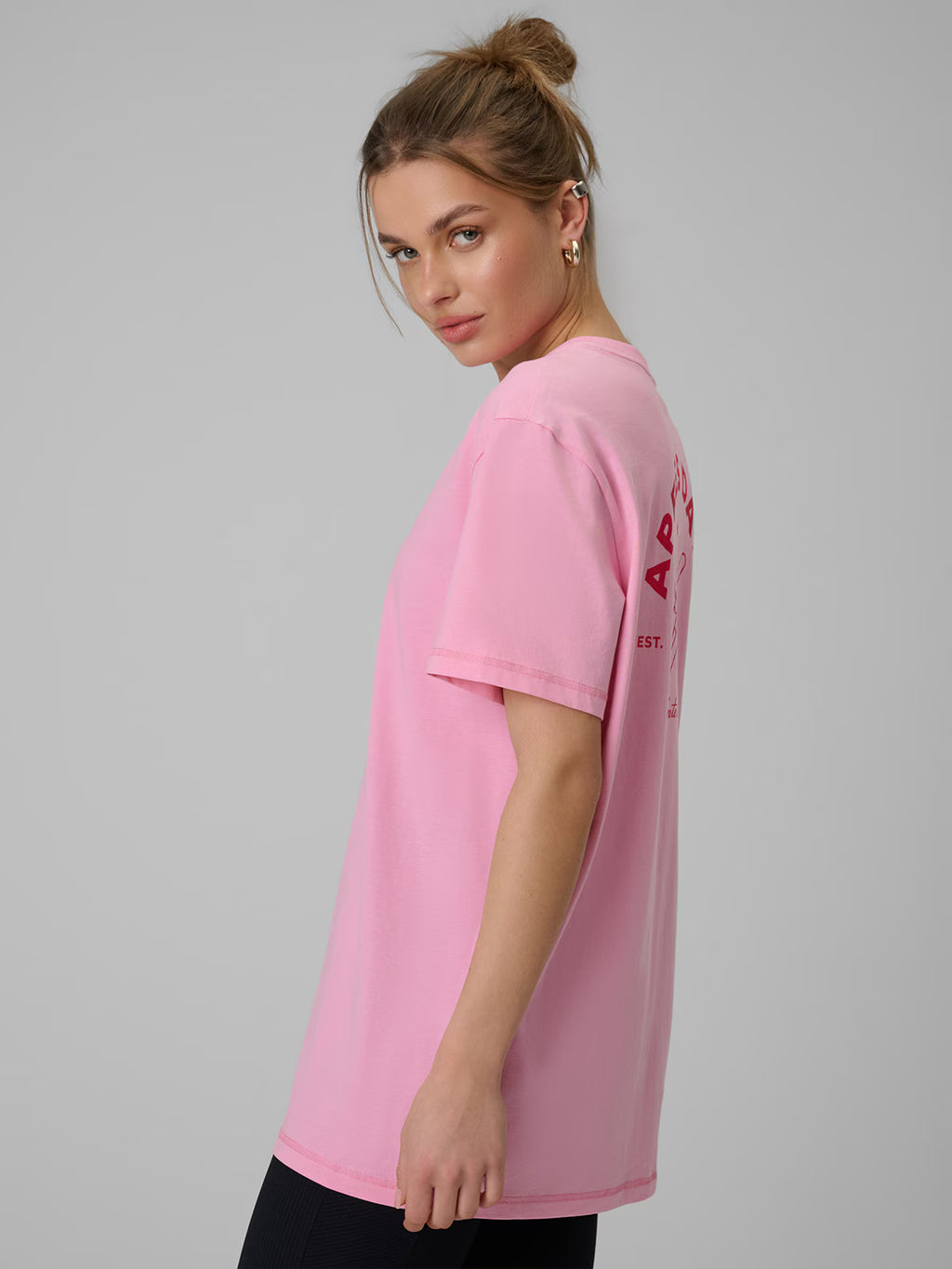 T-shirt oversize z nadrukiem damski