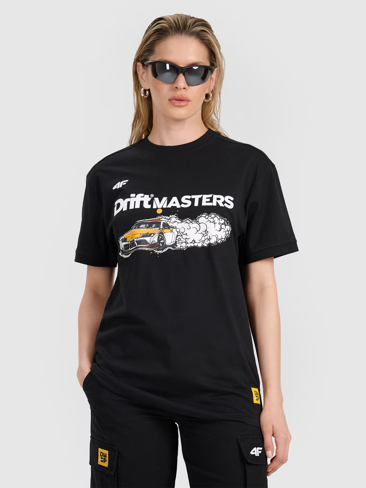 T-shirt regular z nadrukiem uniseks 4F x Drift Masters