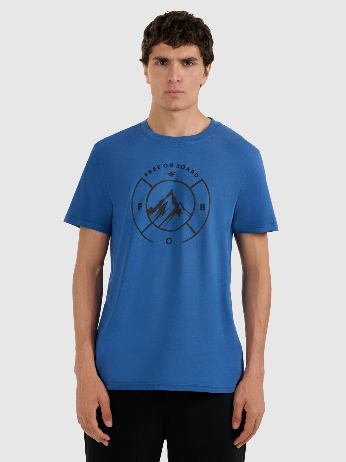 T-shirt regular z nadrukiem męski