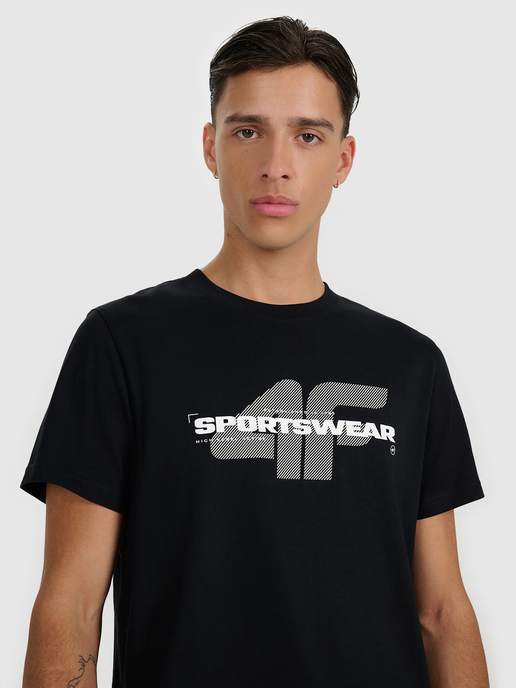 T-shirt regular z nadrukiem męski