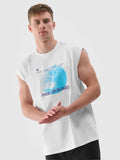 Tank top oversize z nadrukiem męski