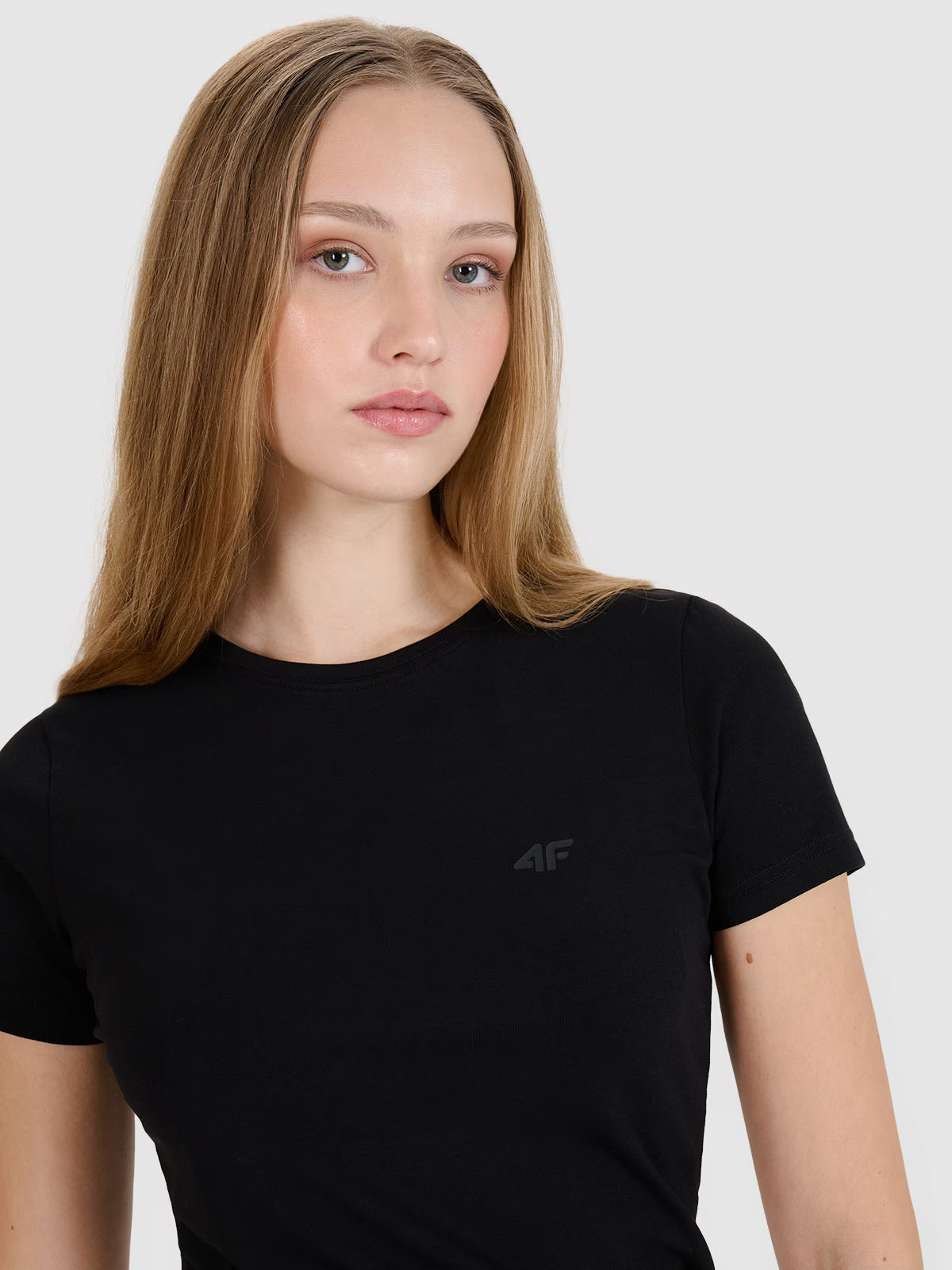 T-shirt slim gładki damski (2-pack)
