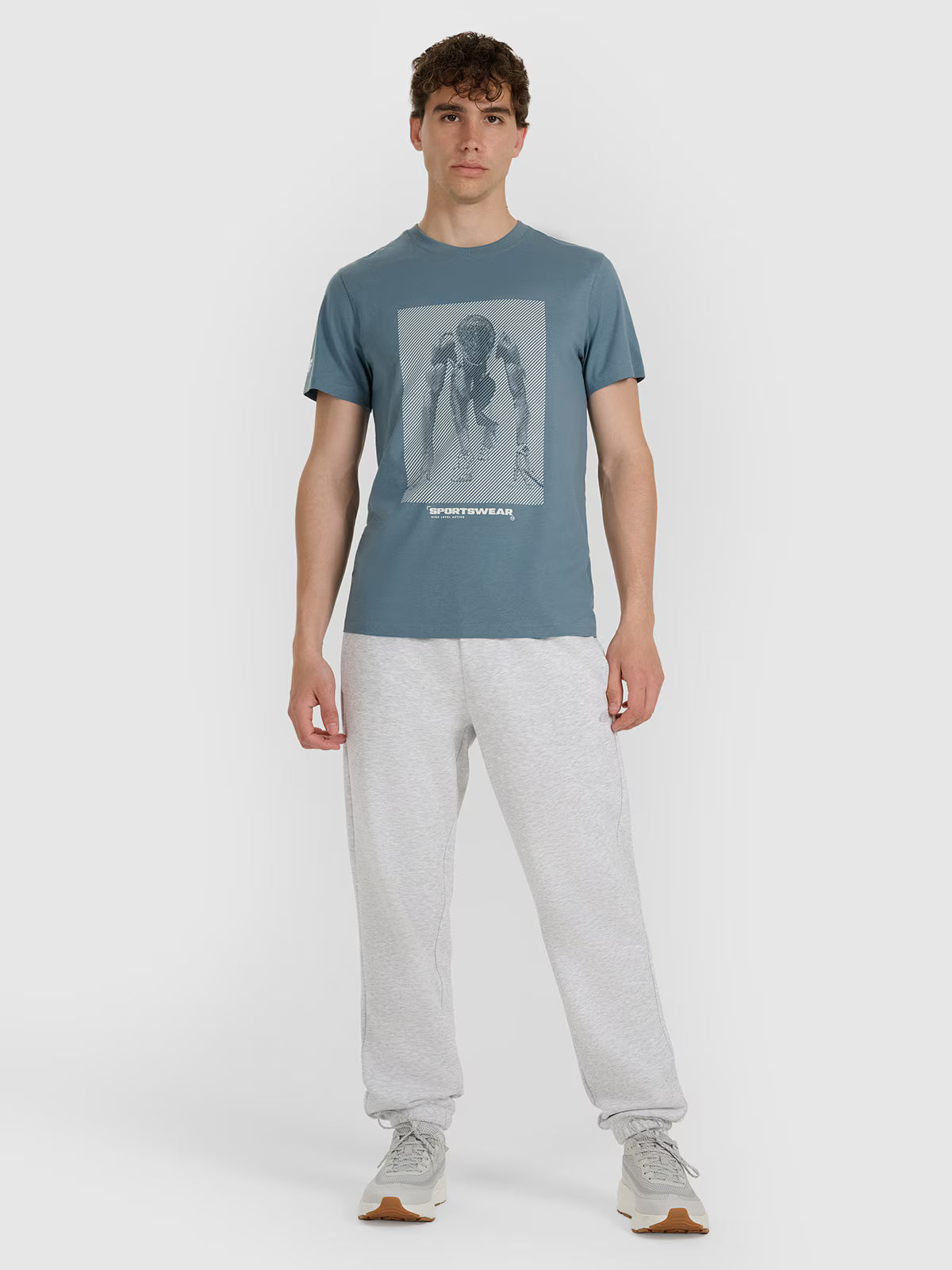 T-shirt regular z nadrukiem męski