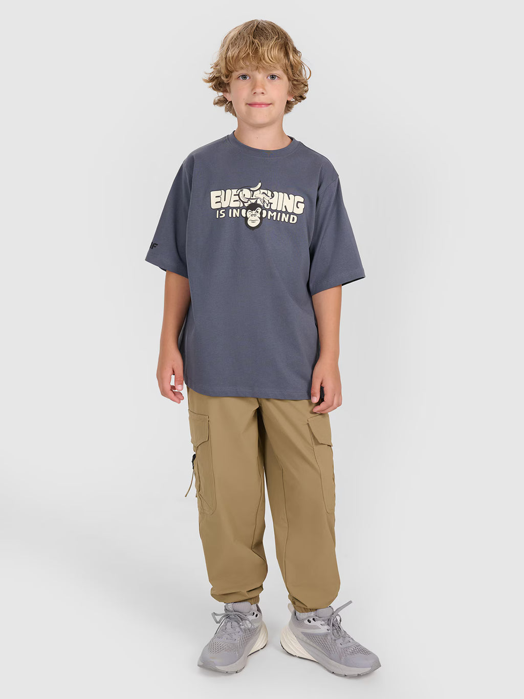 T-shirt oversize z nadrukiem chłopięcy