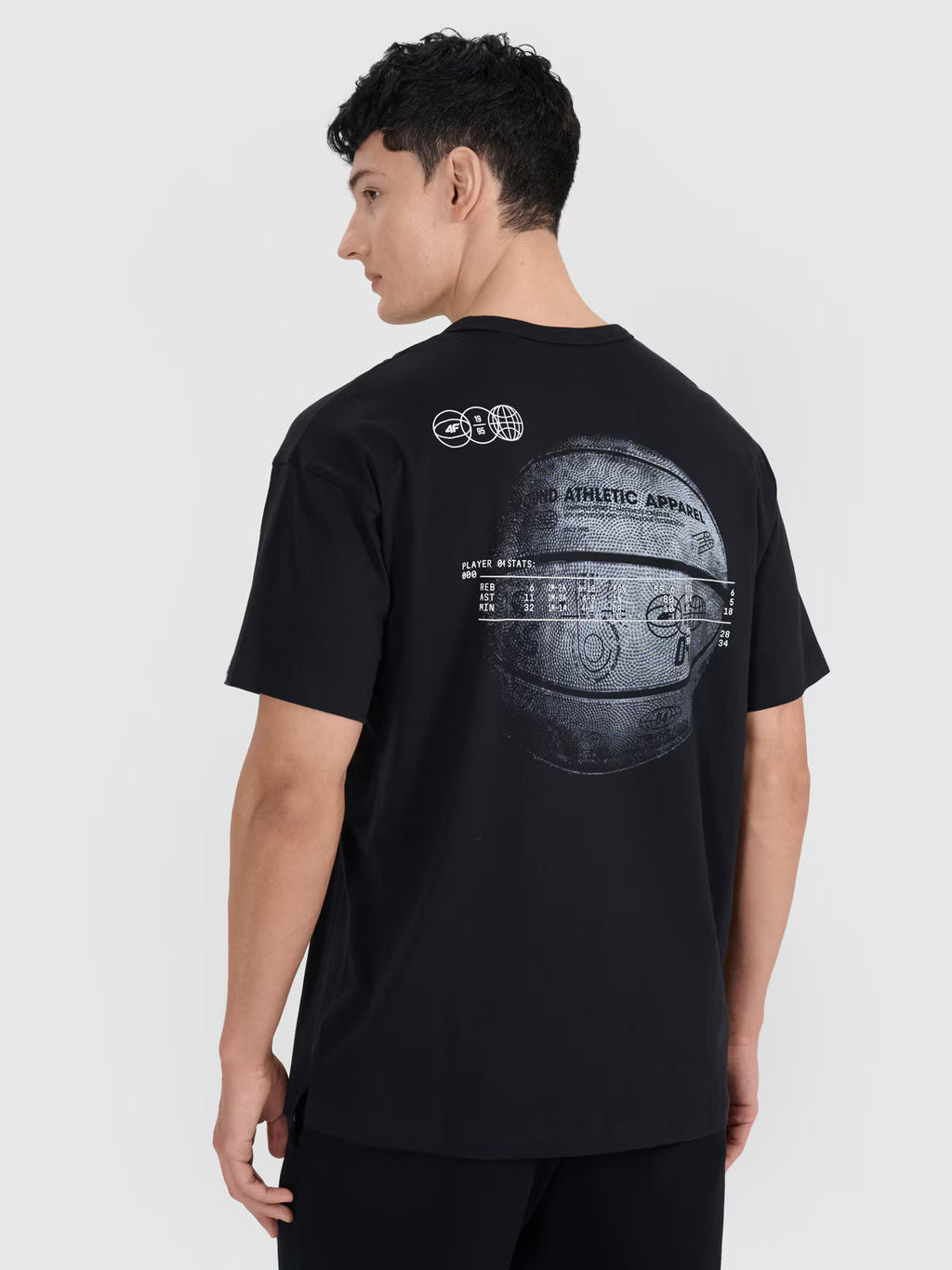 T-shirt oversize z nadrukiem męski