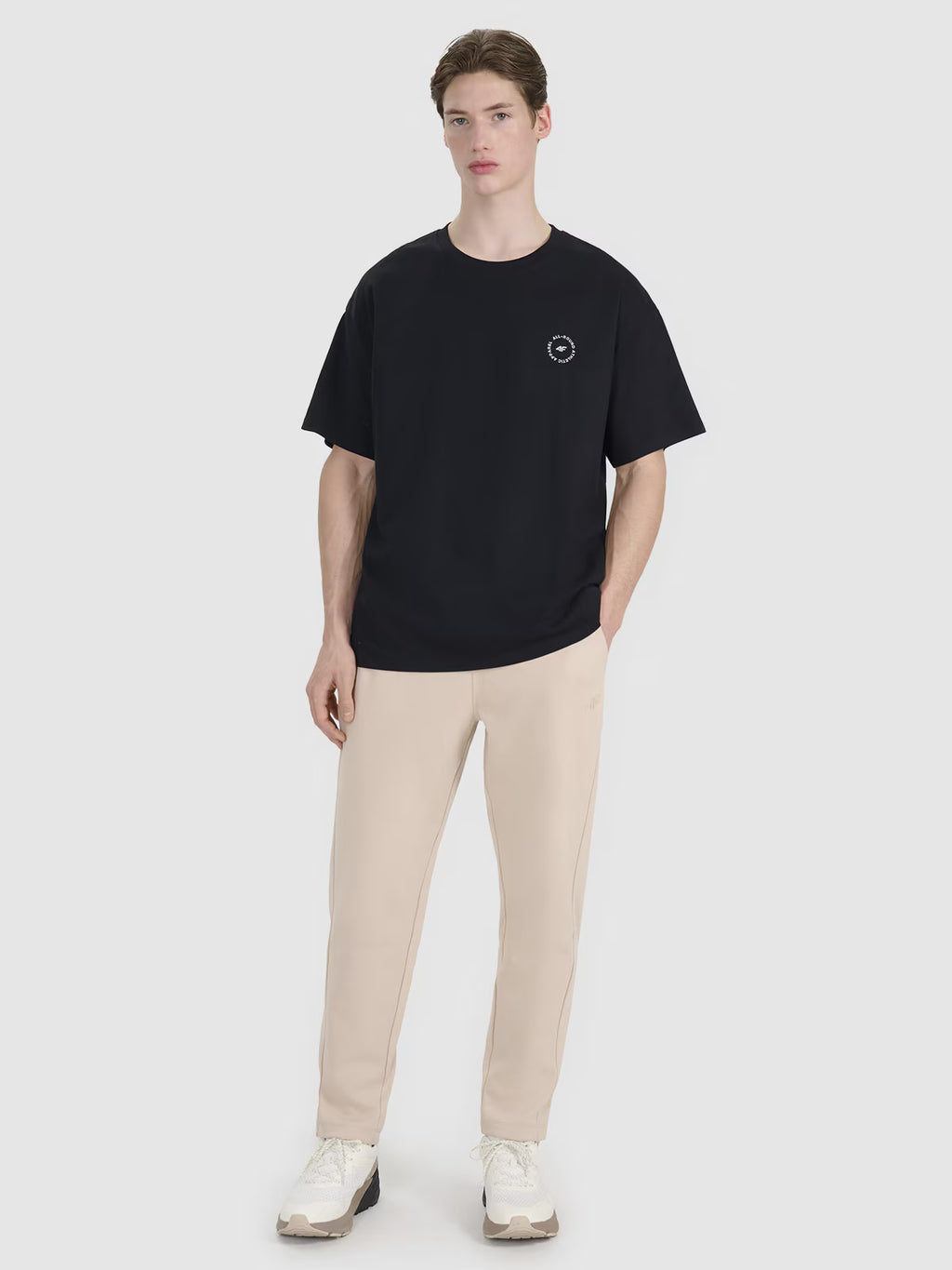 T-shirt oversize z nadrukiem męski