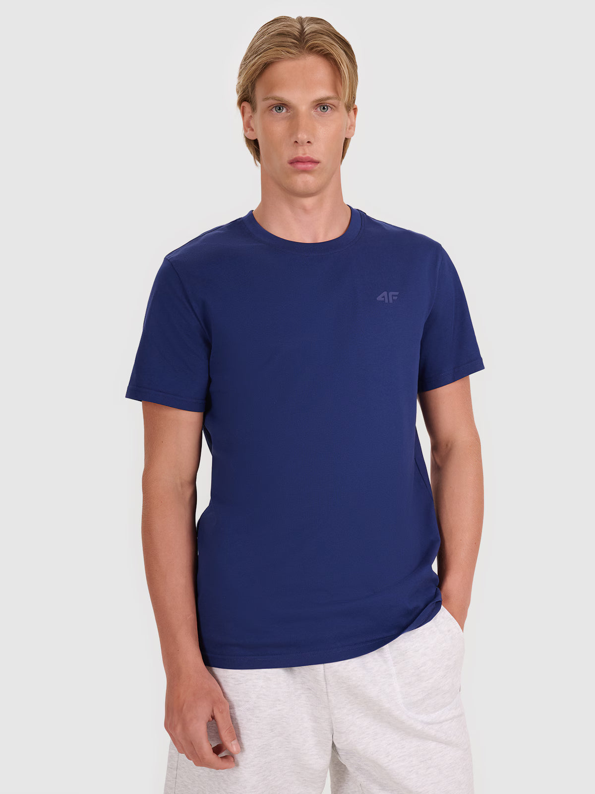 T-shirt regular gładki męski
