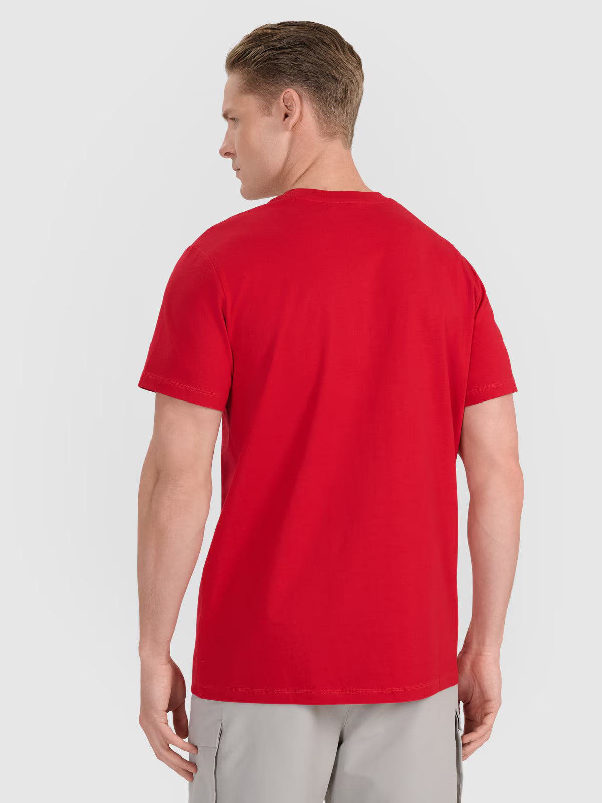 T-shirt regular z nadrukiem męski