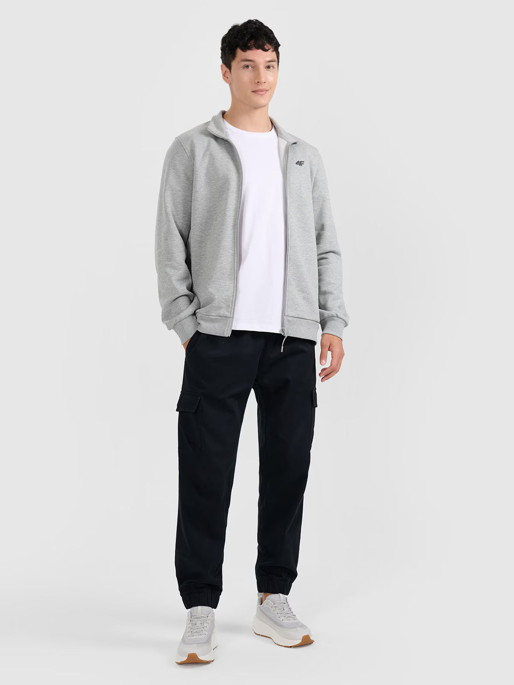 Bluza dresowa rozpinana bez kaptura męska